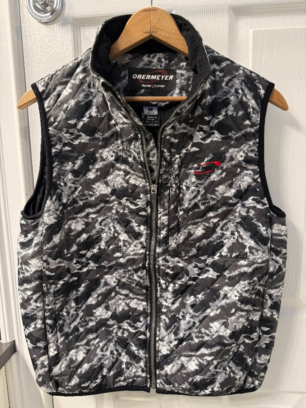 Vintage Obermeyer Weather System Insulated Quilted Camo Vest Size Medium